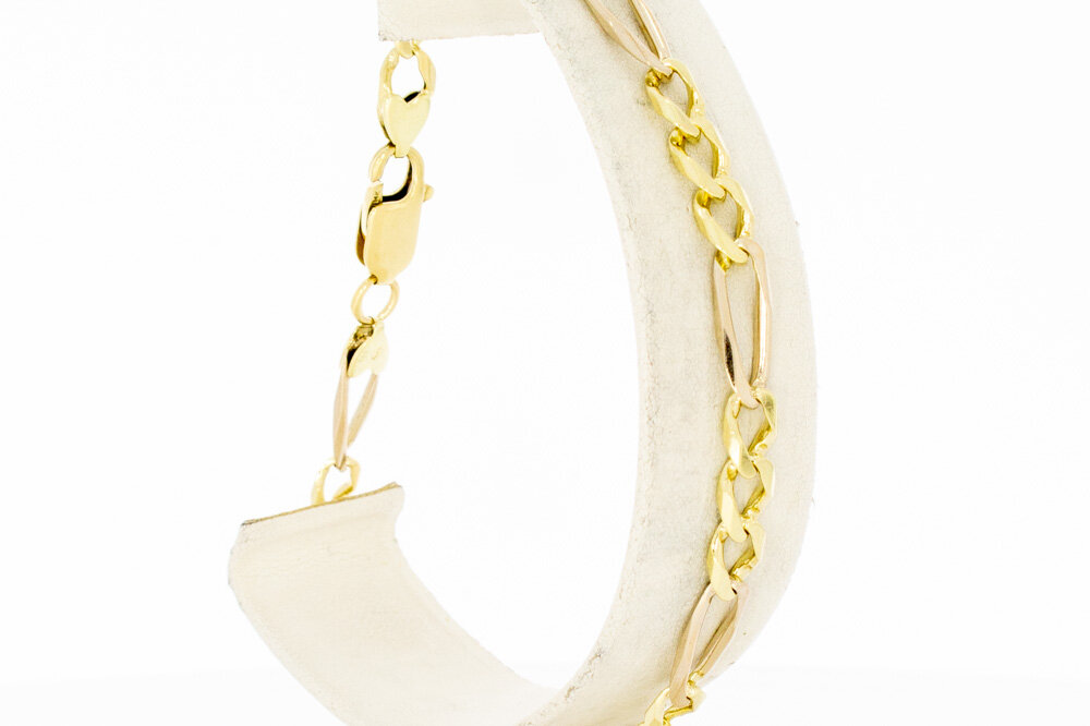Figaroarmband 585 Gold - 22 cm