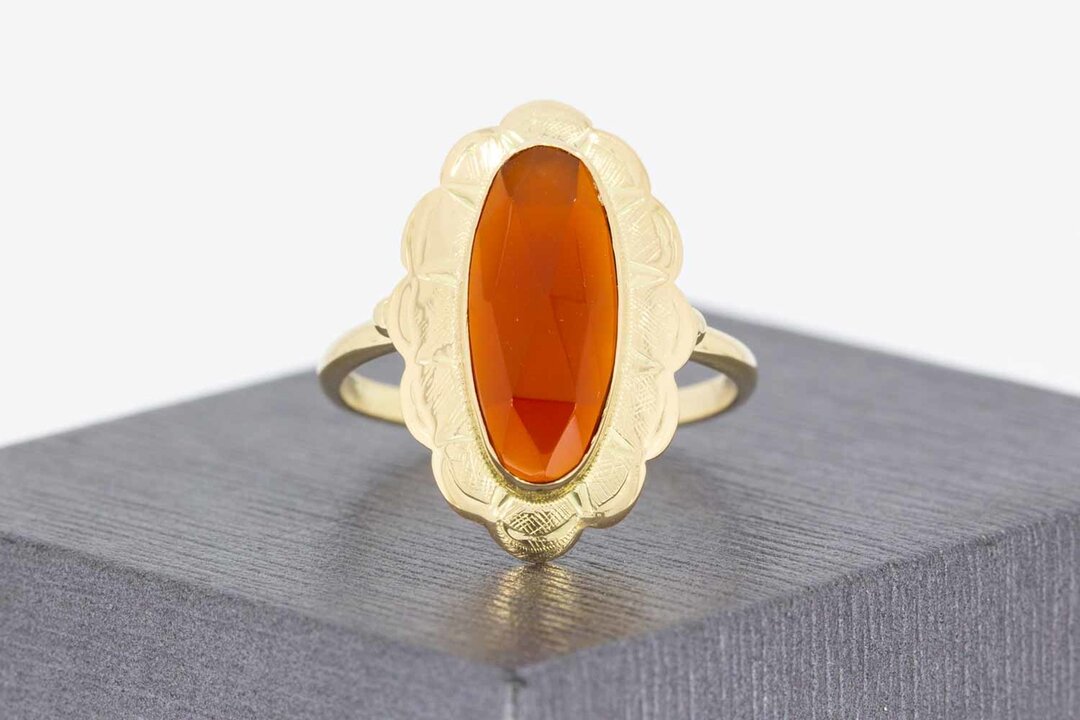 Goldring Damen 585 mit Karneol - Ringgr&ouml;&szlig;e 57, 3,3 g (Art. 605679)