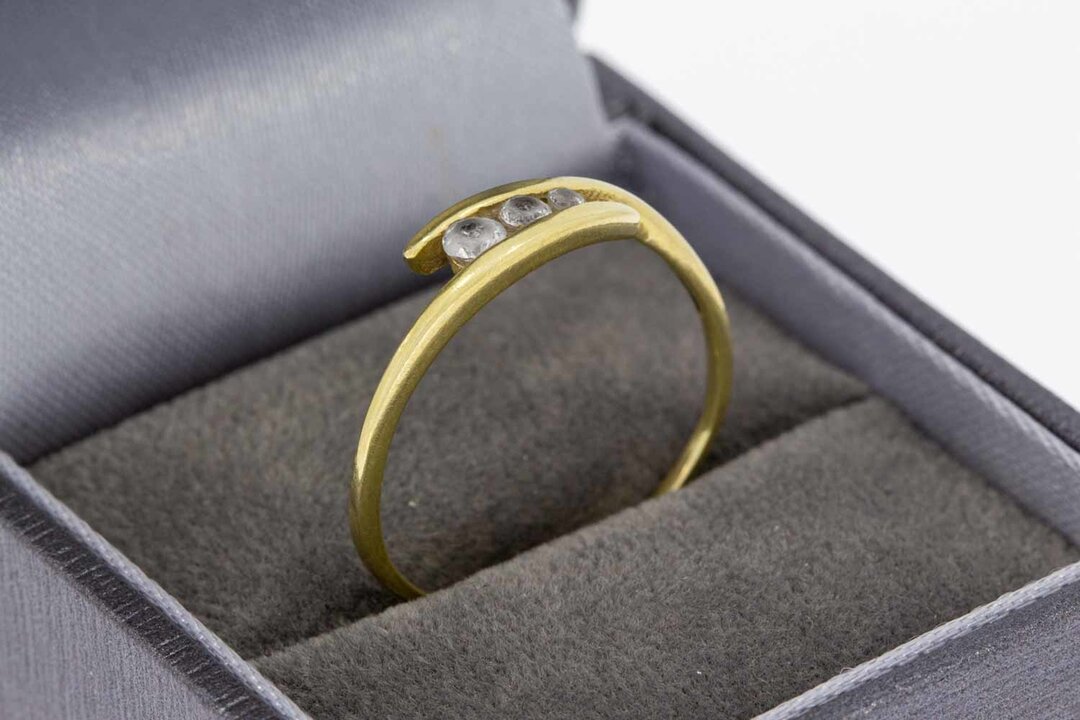 Goldring Damen 585 mit Diamant - Ringgr&ouml;&szlig;e 62 (19,8 mm)