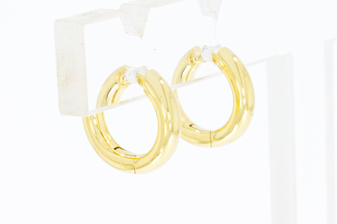 Creolen Damen 585 Gold - 1,2 cm, 3,4 g