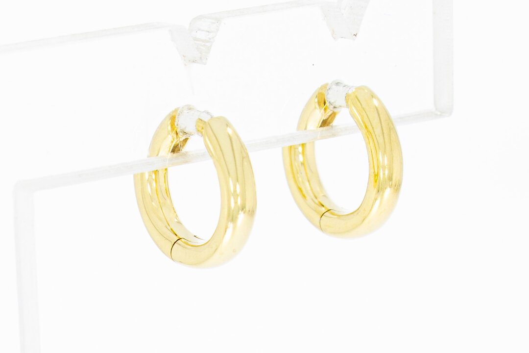 Creolen Damen 585 Gold - 1,2 cm, 3,4 g