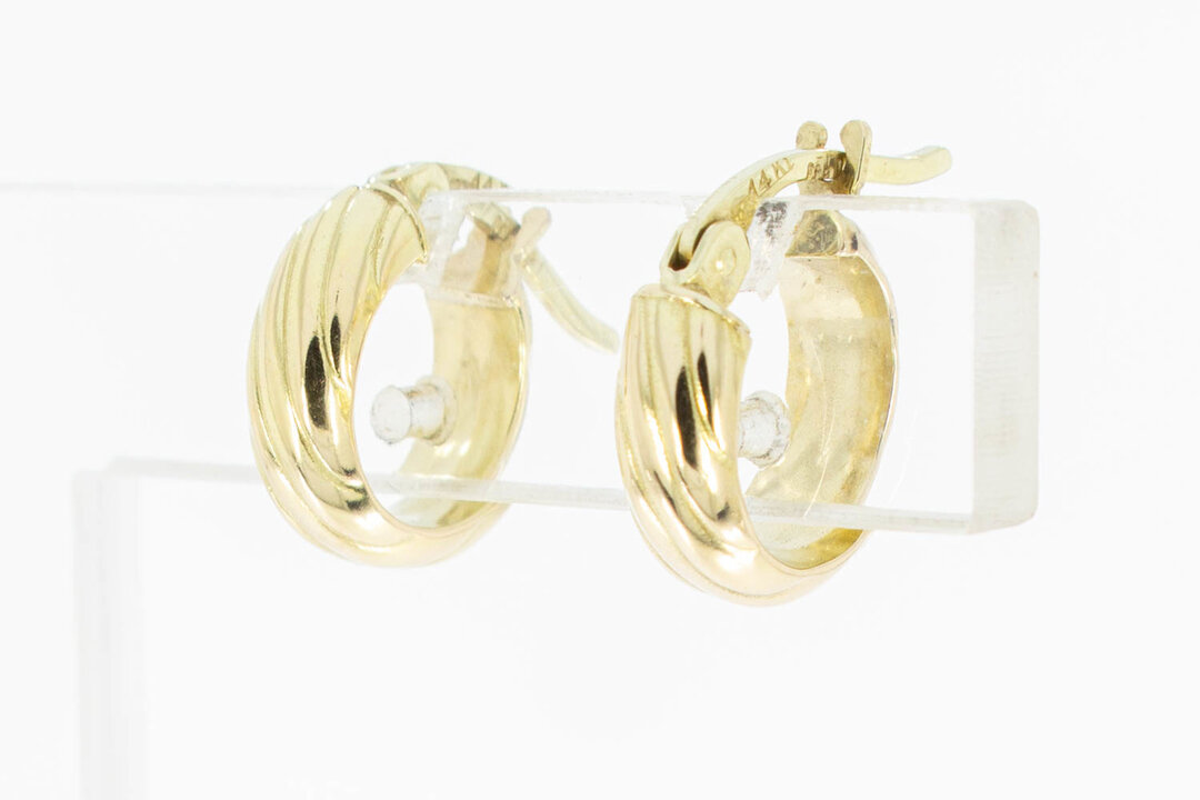 Creolen Damen 585 Gold - 1,3 cm, 1,7 g