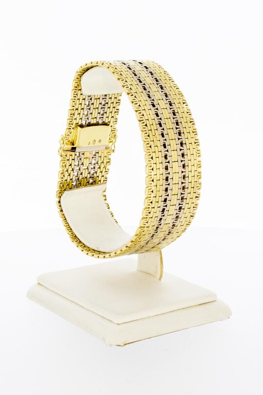 Vintage Geflochtenes Armband 585 Bicolor - 19,7 cm