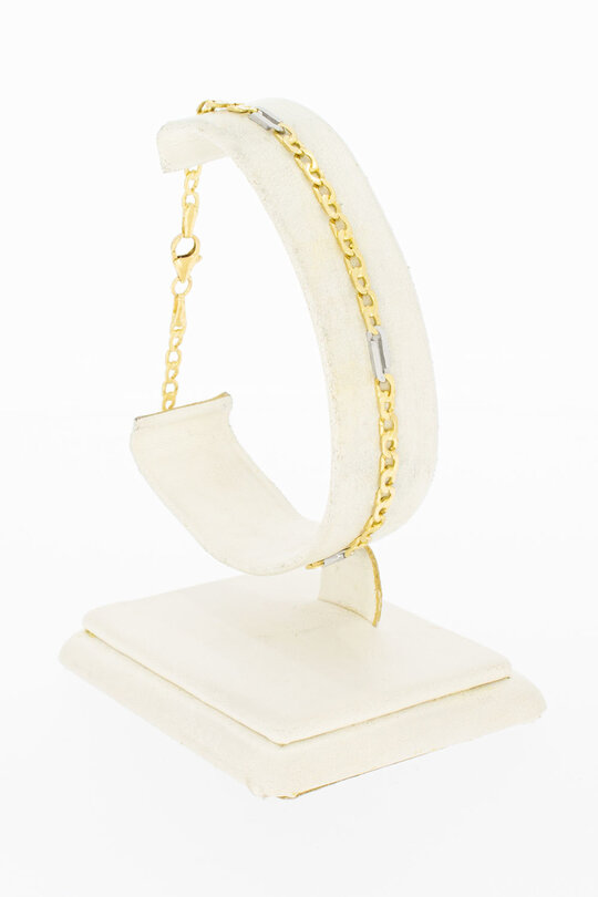 Ankerarmband 585 Bicolor-Gold - 20,7 cm, 3,6 g