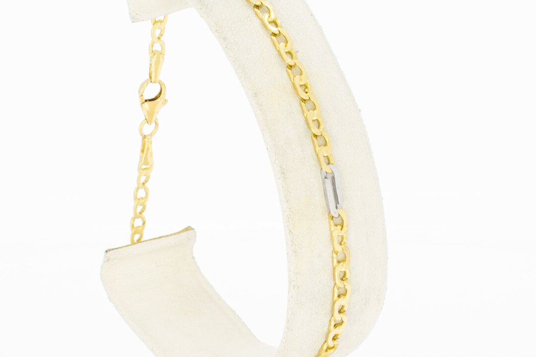 Ankerarmband 585 Bicolor-Gold - 20,7 cm, 3,6 g