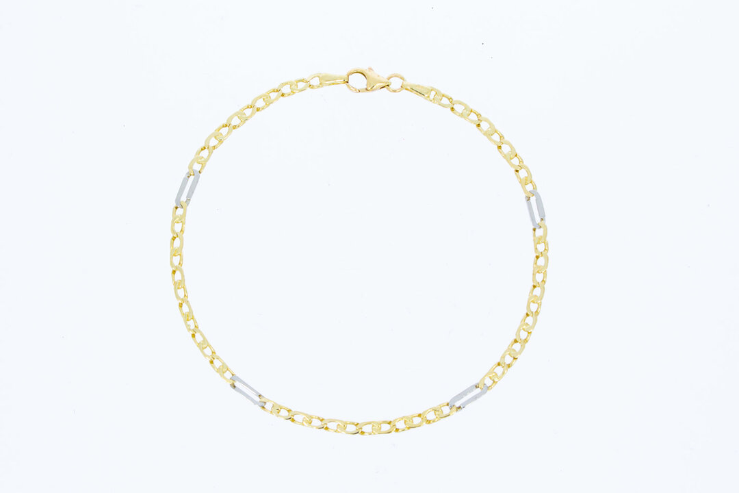 Ankerarmband 585 Bicolor-Gold - 20,7 cm, 3,6 g