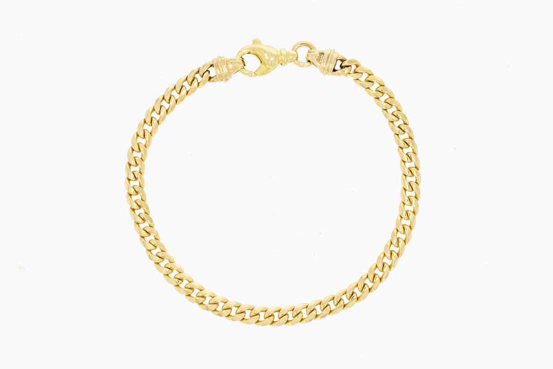 585 Gold Panzerarmband - 20,4 cm, 15,1 g