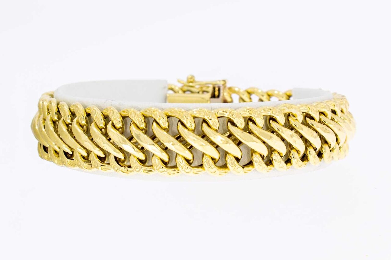 14 Karat gelb goldene geflochtenes Armband - 19,9 cm