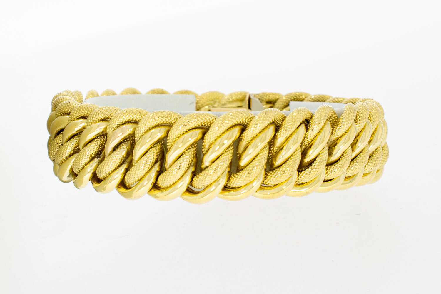 Breites geflochtenes Armband aus 18 Karat Gold - 20,1 mm