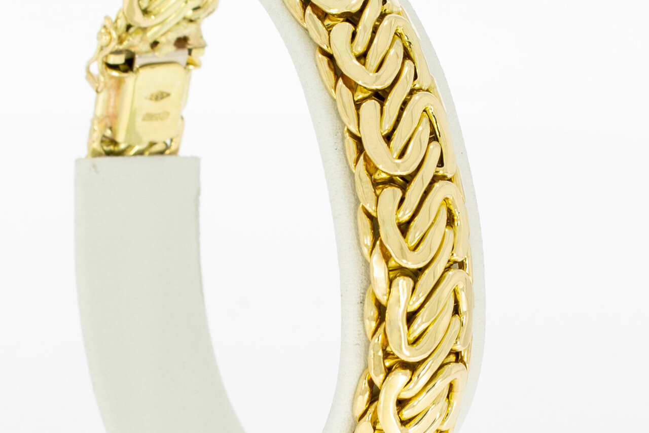 Geflochtenes breites Armband aus 14 Karat Gold - 18,4 cm