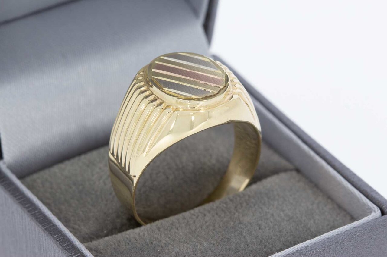 585 Gold Statement Ring (verzierte Schultern) - 20,8 mm