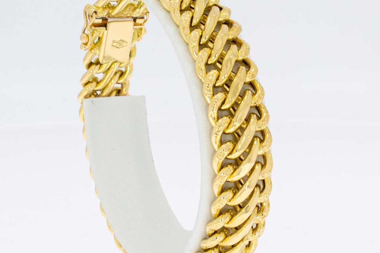 18 Karat Gold geflochtenes Armband - 19,4 cm