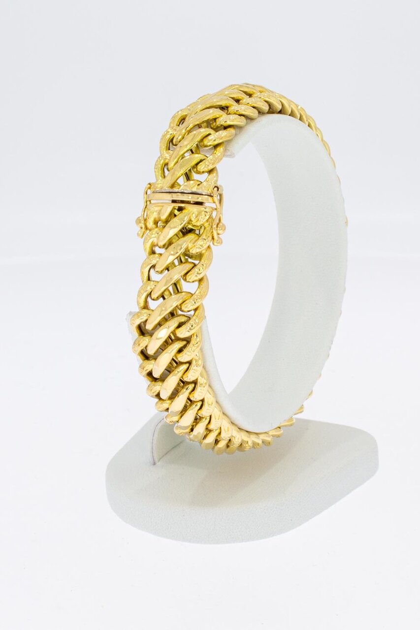 18 Karat Gold geflochtenes Armband - 19,4 cm