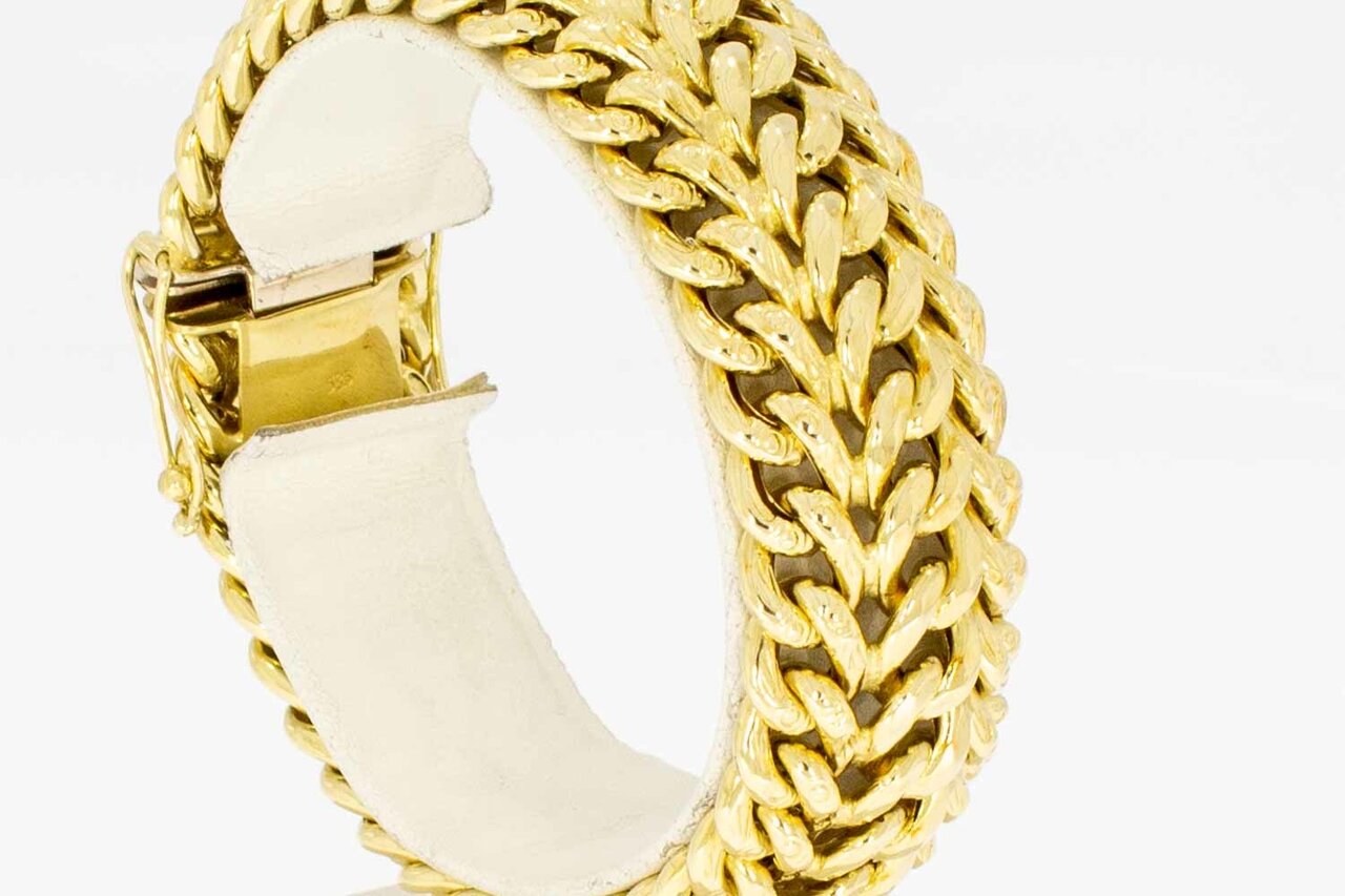 14 Karat Gold geflochtenes Armband - 18,9 cm