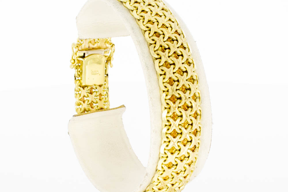 Geflochtenes Armband 585 Gold - 19 cm