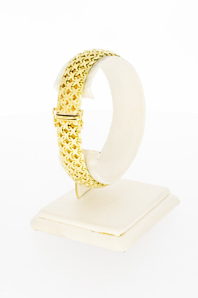 Geflochtenes Armband 585 Gold - 19 cm