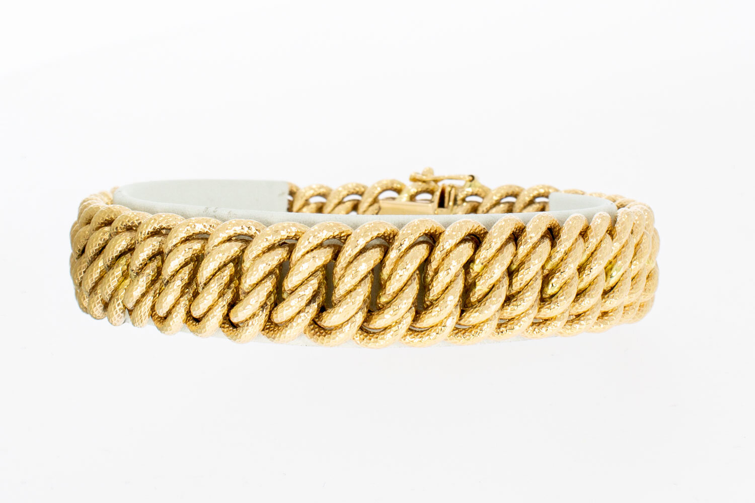 Breites geflochtenes Armband aus 18 Karat Gold - 20,7 mm