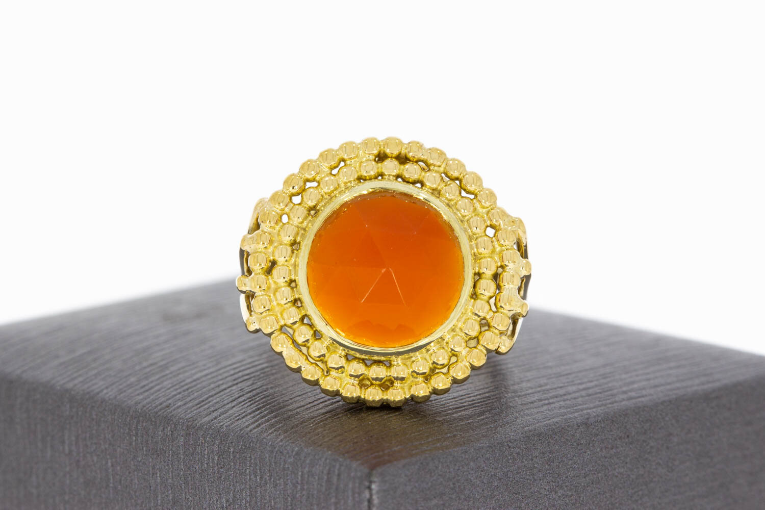 Karneol Vintage Ring 14 Karat Gold- 17,4 mm