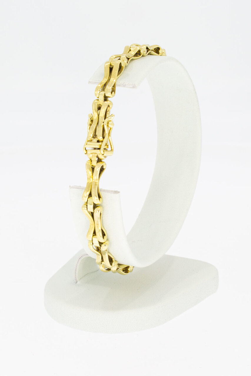Fantasy armband 14 Karat Gold - 19,1 cm