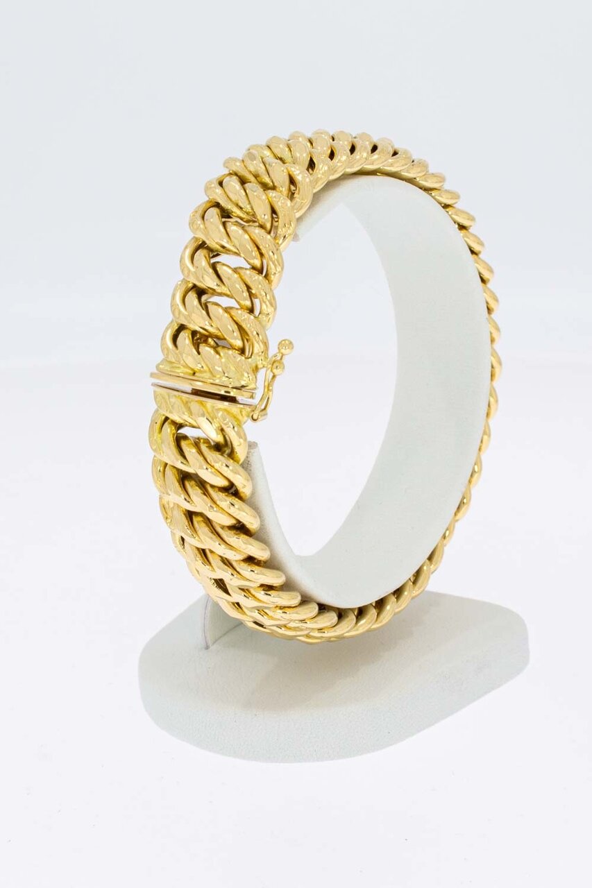18 Karat Gold geflochtenes Armband - 19,6 cm