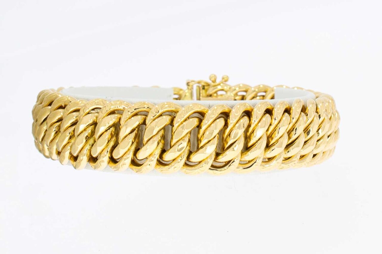 18 Karat Gold geflochtenes Armband - 19,6 cm