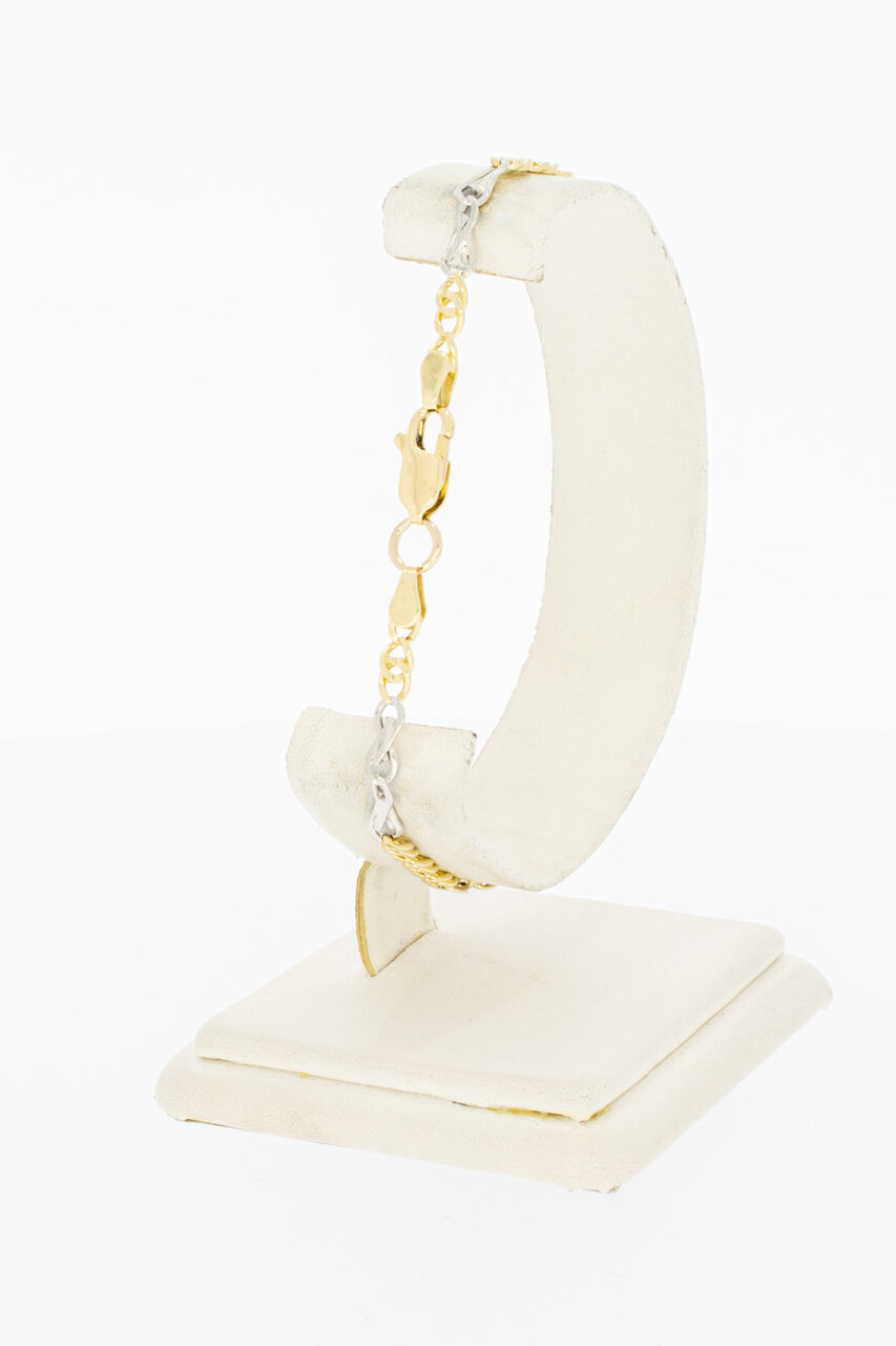 Falkenauge Infinity Armband 14 Karat bicolor gold - 20,9 cm