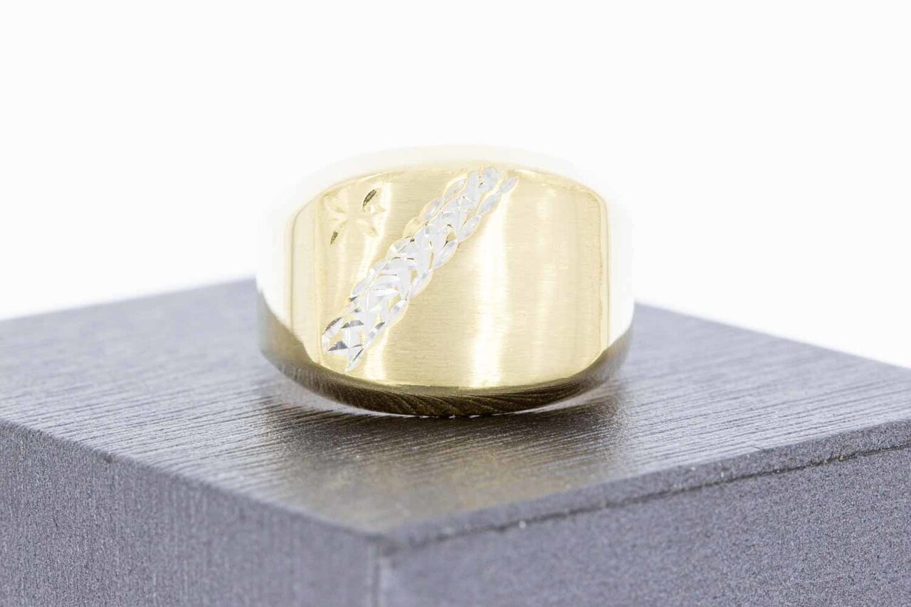 Statement-Ring 14 Karat bicolor Gold - 19,5 mm