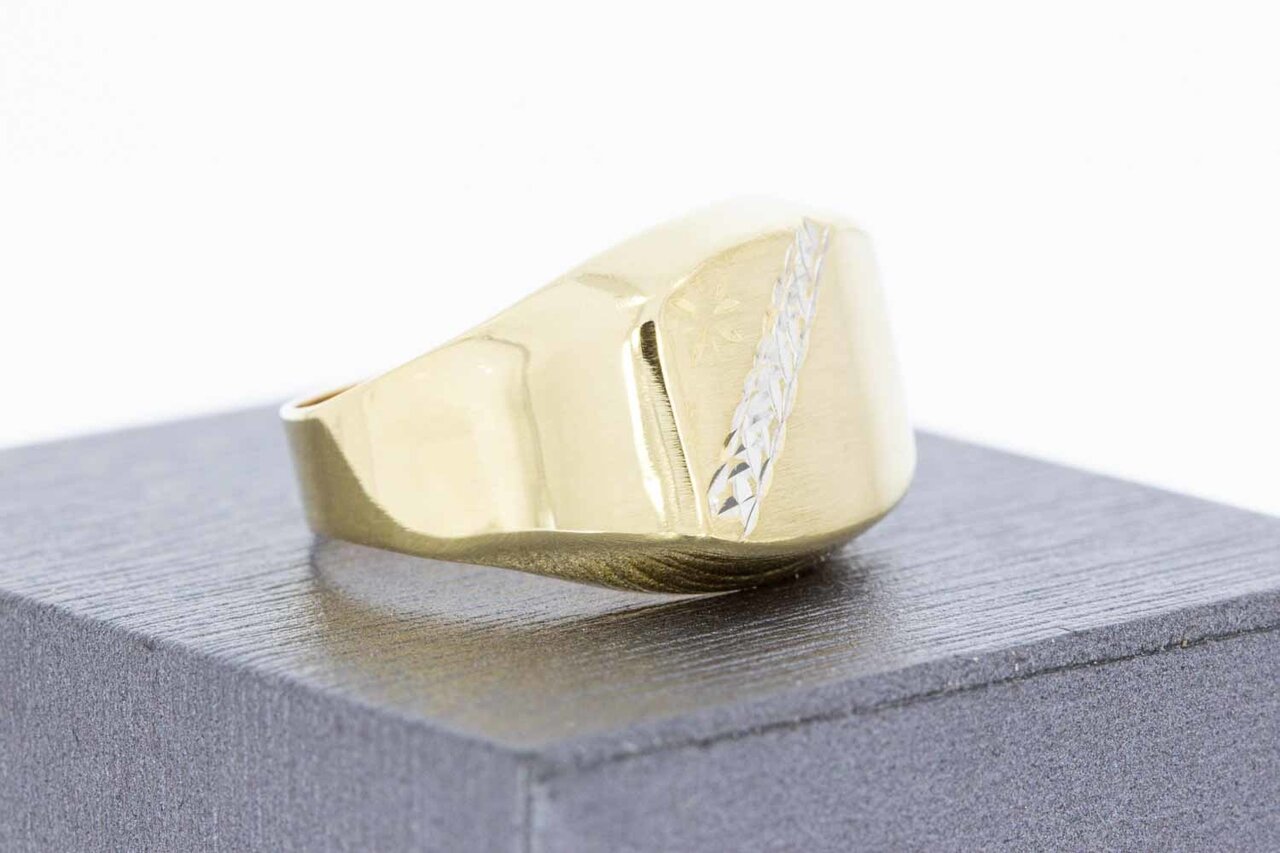 Statement-Ring 14 Karat bicolor Gold - 19,5 mm