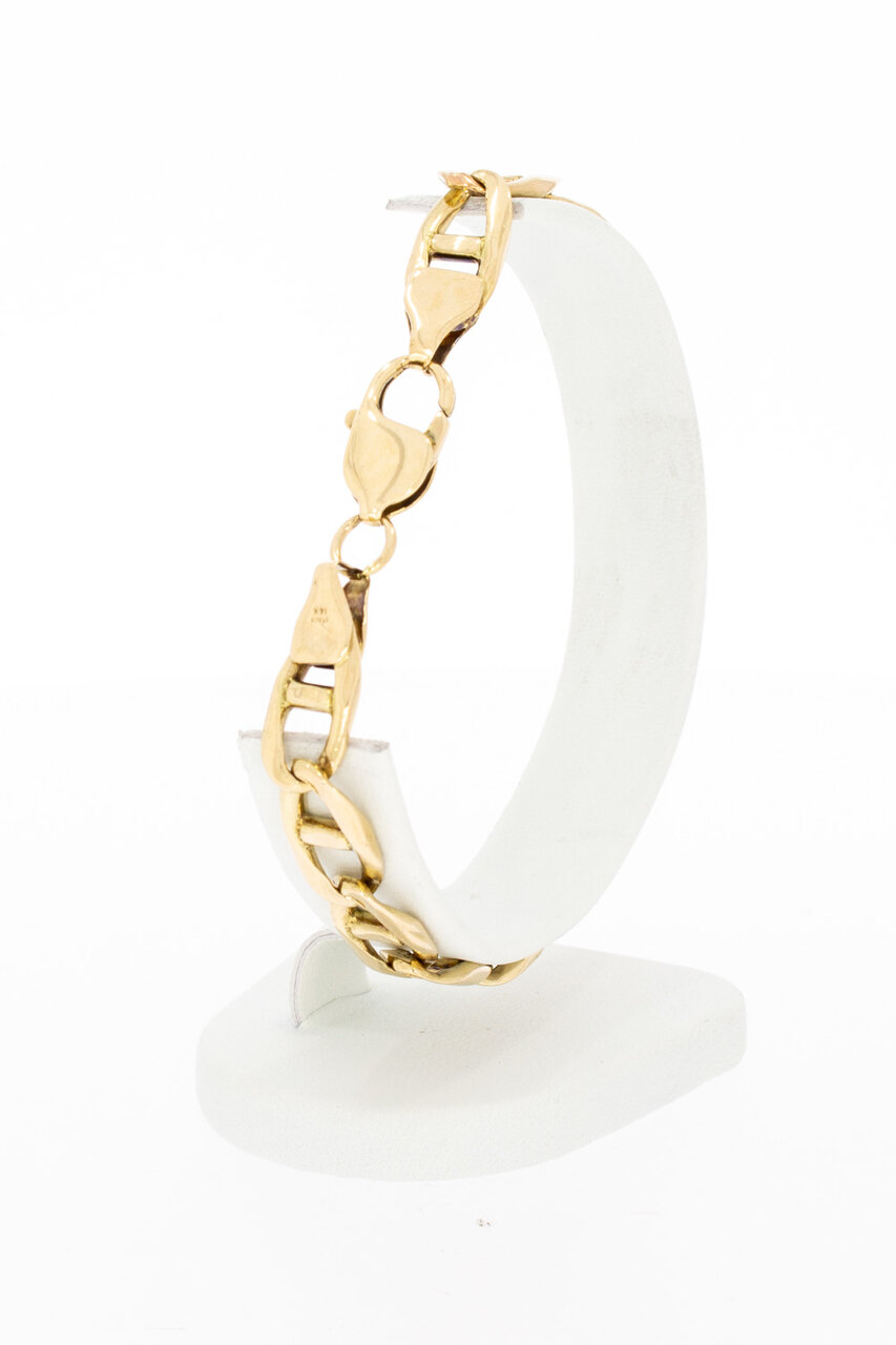 14 Karat Gold Falkenauge Armband - 21,5 cm