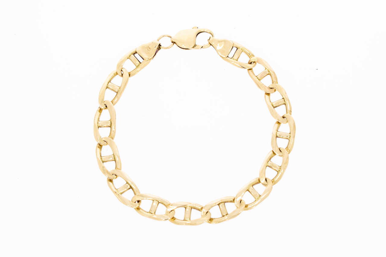 14 Karat Gold Falkenauge Armband - 21,5 cm