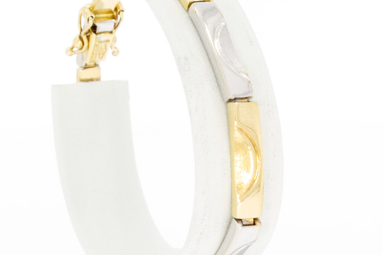 14 Karat bicolor Goldbarren Armband - 18 cm