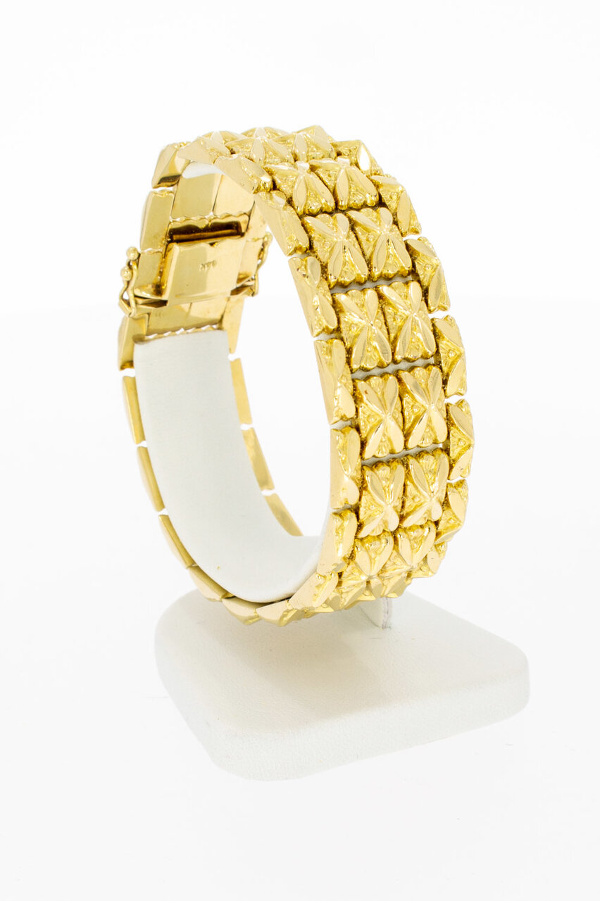 14 Karat Gold breites Armband - 19,1 cm