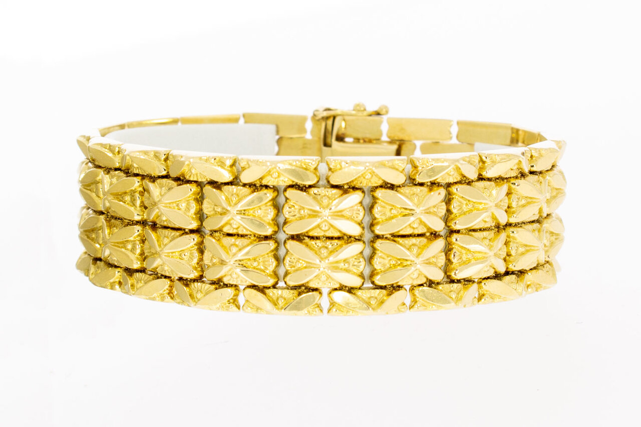 14 Karat Gold breites Armband - 19,1 cm