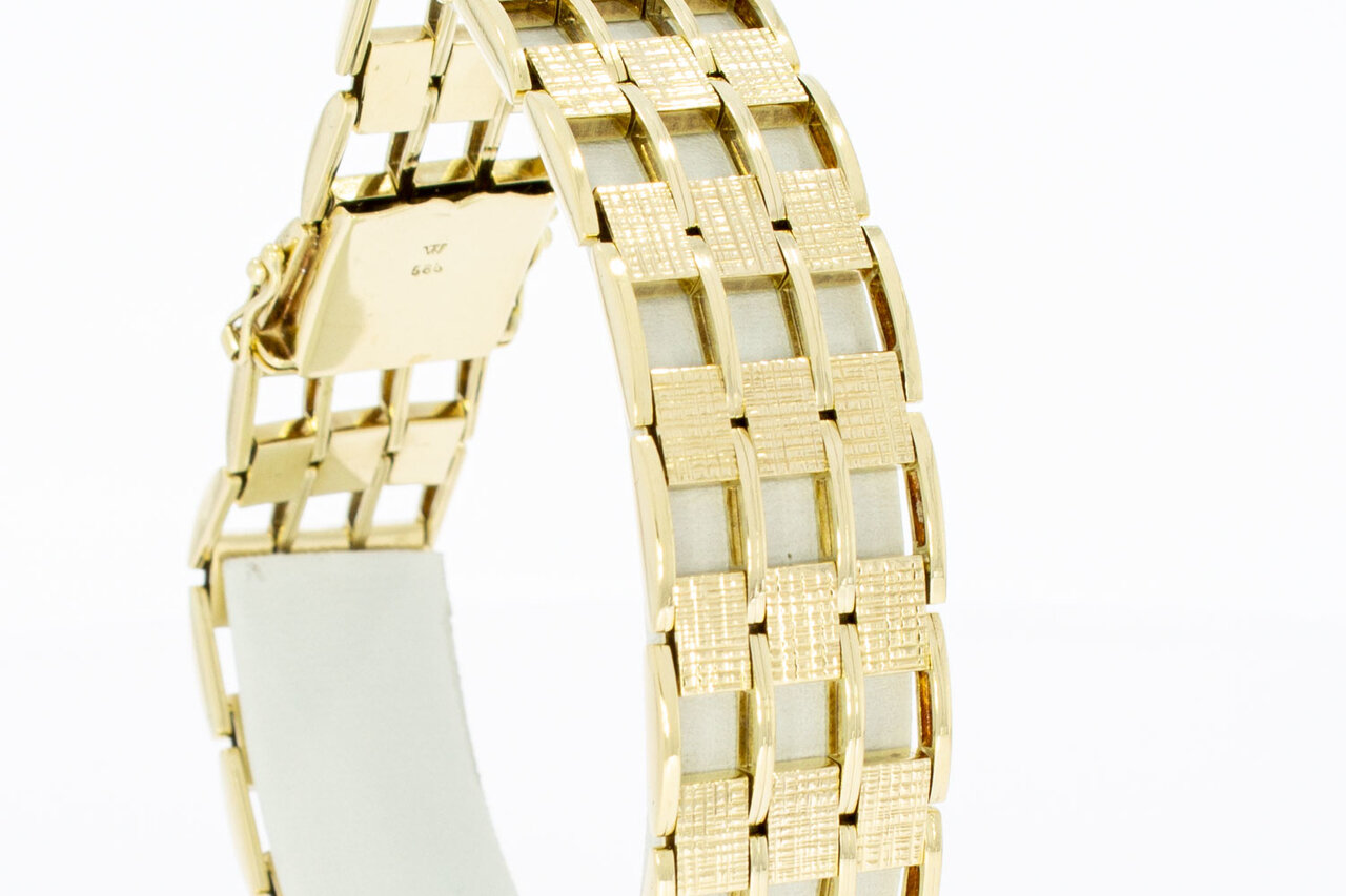 Goldbarren armband 14 Karat Gold - 21,1 cm