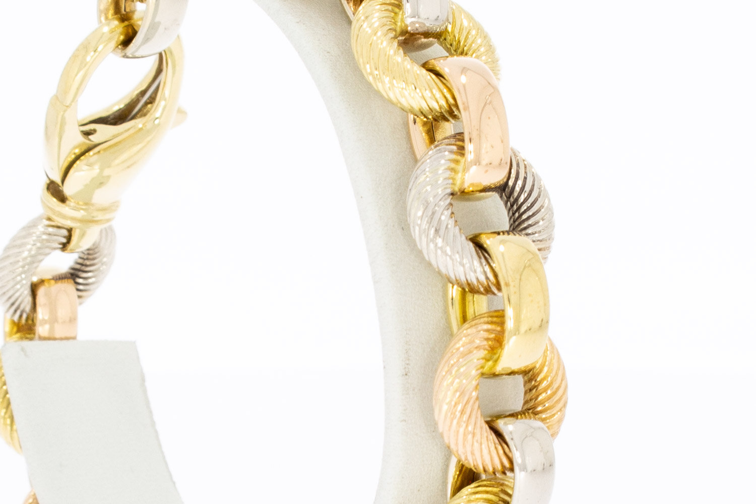 Anker Armband 18 Karat Tricolor Gold - 22,5 cm