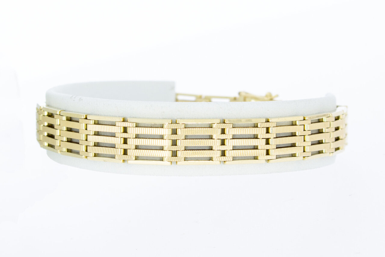 14 Karat Gold Barren Armband - 20,2 cm