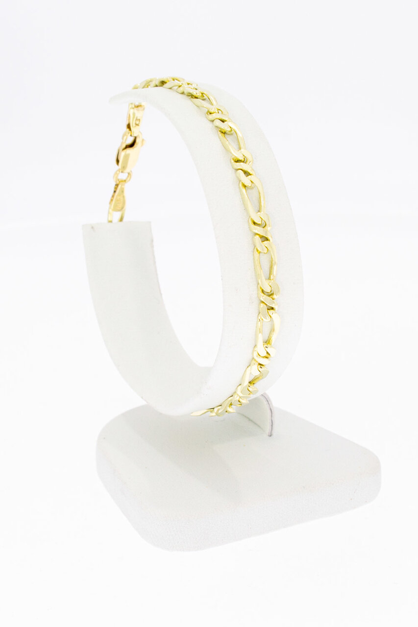 Figaro Gold Armband 14 Karat - 18,8 cm
