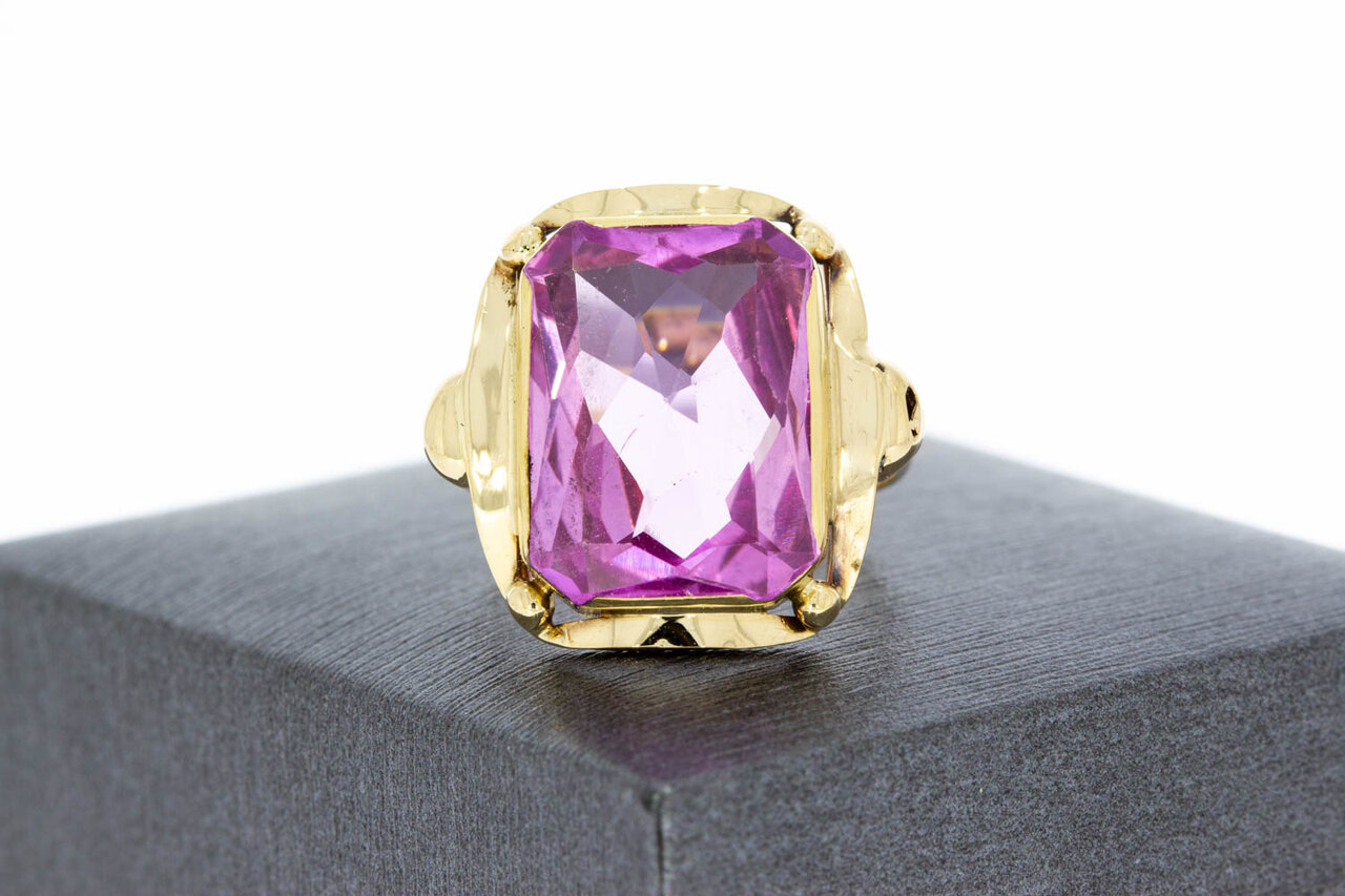 Kunzite gold hotsell ring