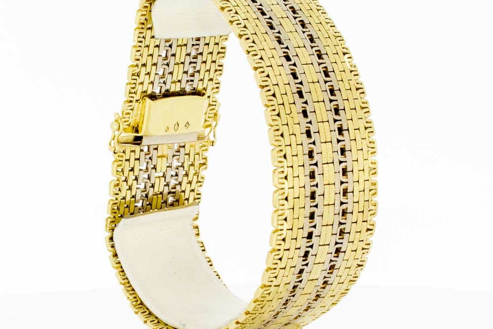Geflochtenes 14 Karat Gold Armband - 18,8 cm