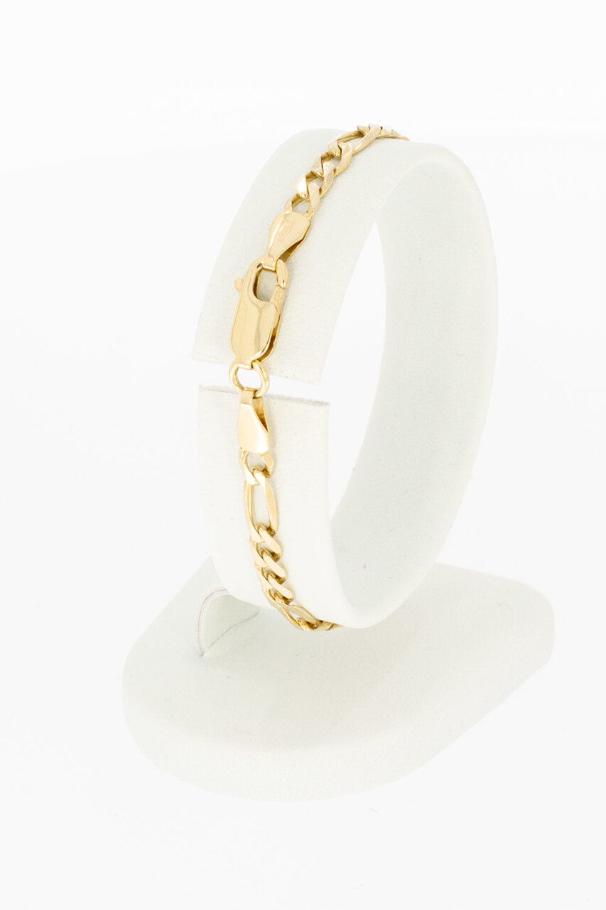 14 Karat Falkenauge Damen armband Gold - 19,4 cm