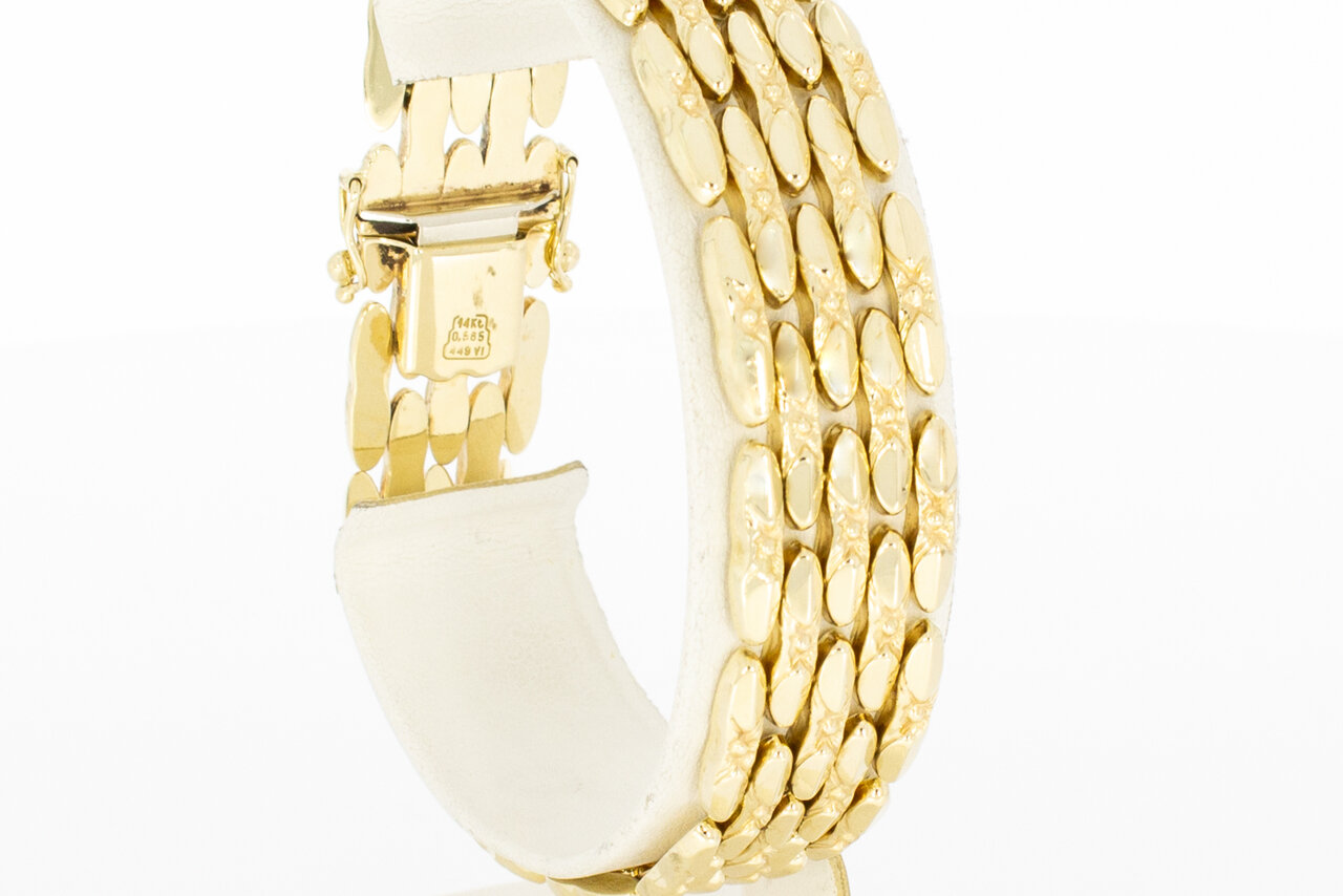 Goldbarren Armband 14 Karat - 19 cm