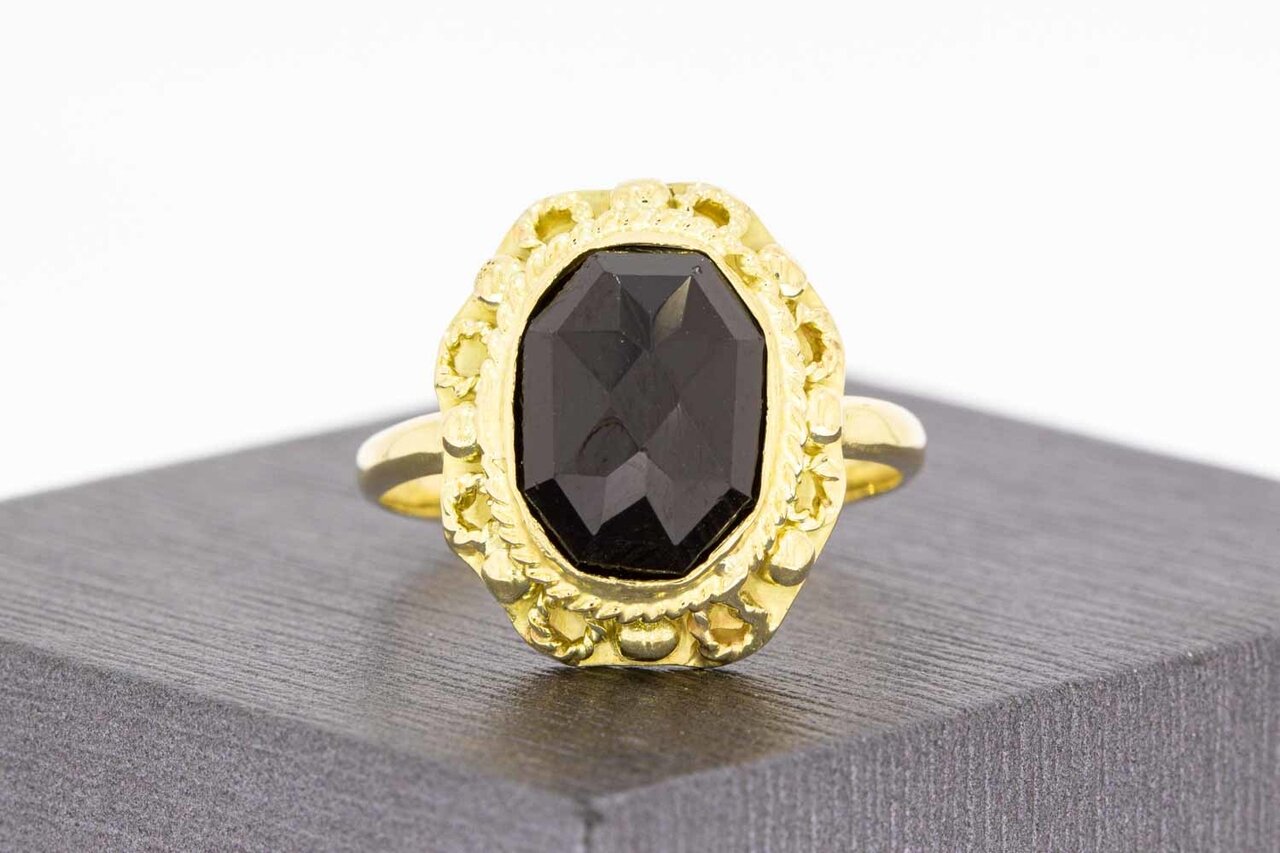 14 Karat Vintage Granat Ring Gold - 18,7 mm