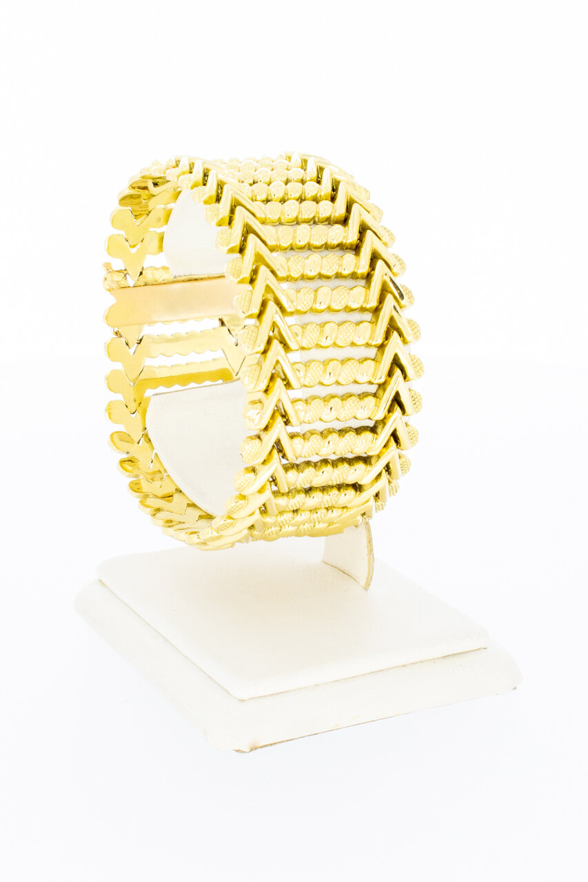 18 Karat breites Vintage Gold Armband - 20 cm