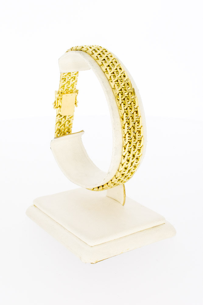 Geflochtenes 14 Karat Gold Armband - 19,8 cm