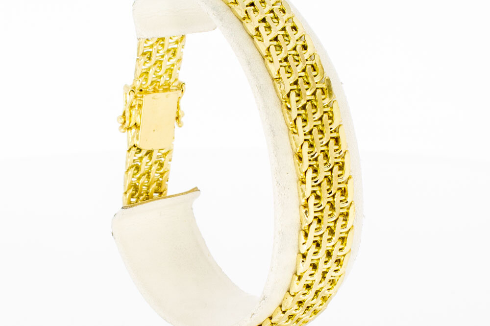 Geflochtenes 14 Karat Gold Armband - 19,8 cm