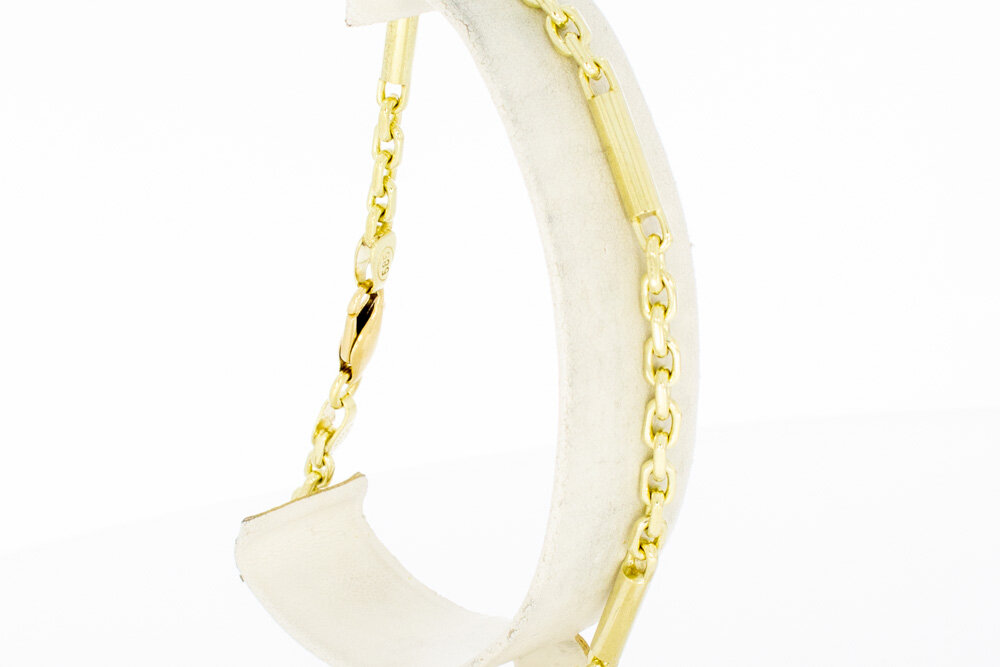 14 Karat  Gold Anker Armband - Länge 24 cm