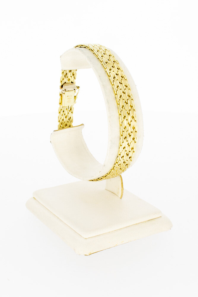 Geflochtenes 14 Karat Gold Armband - 19,4 cm