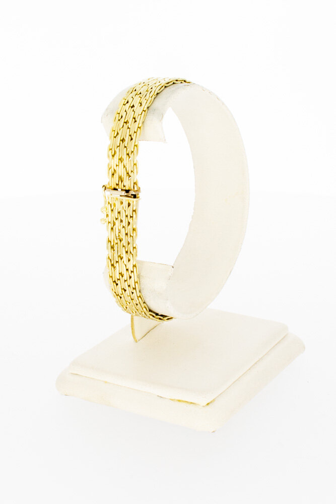Geflochtenes 14 Karat Gold Armband - 19,4 cm