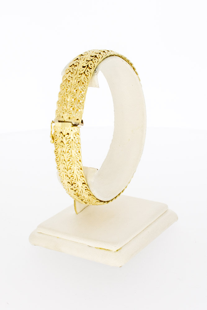 Geflochtenes 14 Karat Gold Armband 21 cm 