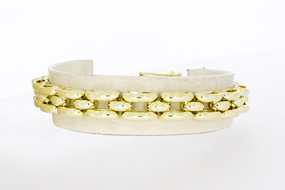 Stäbchen Gold armband 14 Karat - 20,8 cm